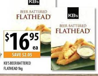Supabarn Kb's beer battered flathead offer