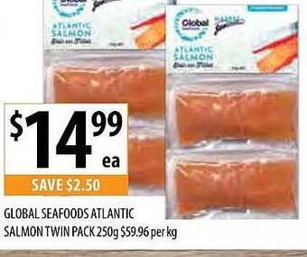 Supabarn Global seafoods atlantic salmon twin pack offer
