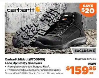RSEA Safety Carhartt midcutt (f700909) lace up safety sneakers offer