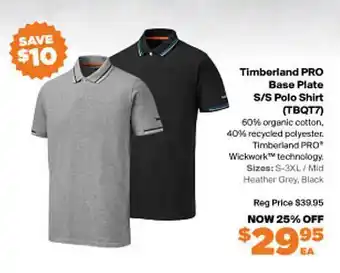 RSEA Safety Timberland pro base plate s or s polo shirt (tbqt7) offer