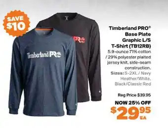RSEA Safety Timberland pro base plate graphic l or s t-shirt (tb12rb) offer