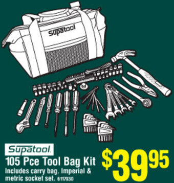 Bunnings 105 Pce Tool Bag Kit offer