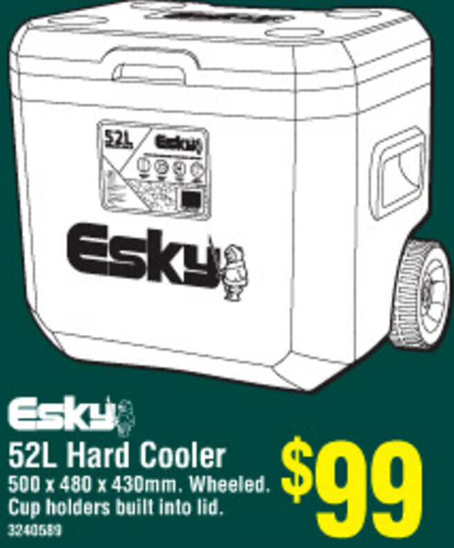 Esky 52L Hard Cooler offer at Bunnings