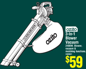 Bunnings Ozito 3-In-1 Blower Vacuum offer