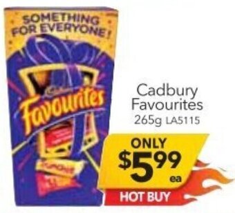 Cheap as Chips Cadbury Favourites 265g offer