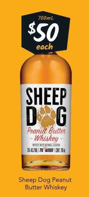 Cellarbrations Sheep dog peanut butter whiskey offer