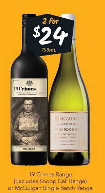 Cellarbrations 19 crimes range offer