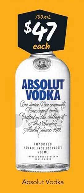 Cellarbrations Absolut vodka offer