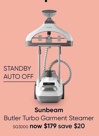 Myer Sunbeam butler turbo garment steamer offer