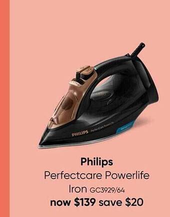Myer Philips perfectcare powerlife iron offer