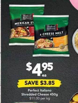 Drakes Perfect italiano shredded cheese 450g offer