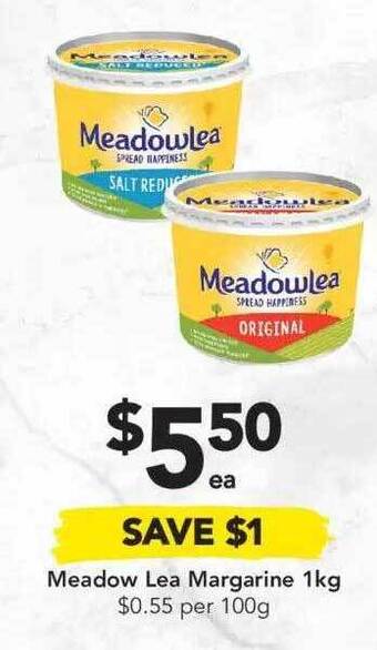 Drakes Meadow lea margarine 1kg offer