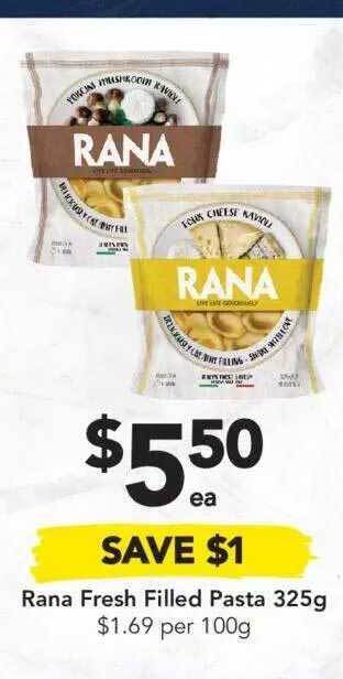 Rana fresh filled pasta 325g