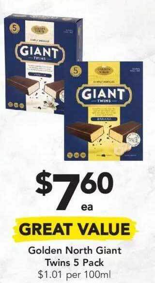 Drakes Golden north giant twins 5 pack offer