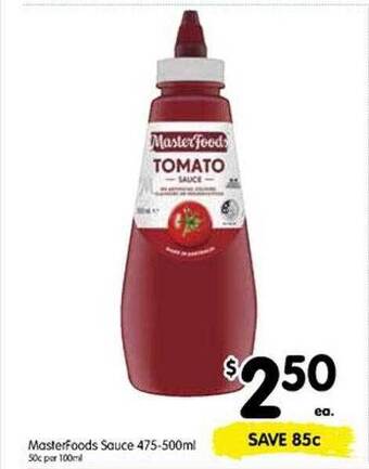 Masterfoods sauce