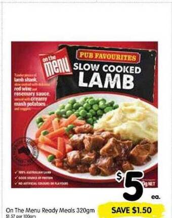 Spar On the menu ready meals offer