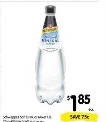 Spar Schweppes soft drink or mixer offer