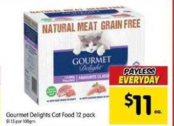 Spar Gourmet delights cat food 12 pack offer