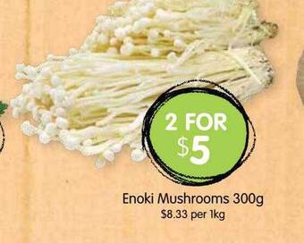 Spudshed Enoki mushrooms offer