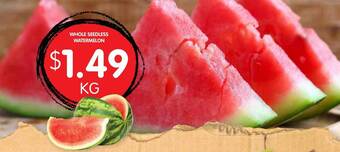 Spudshed Whole seedless watermelon offer