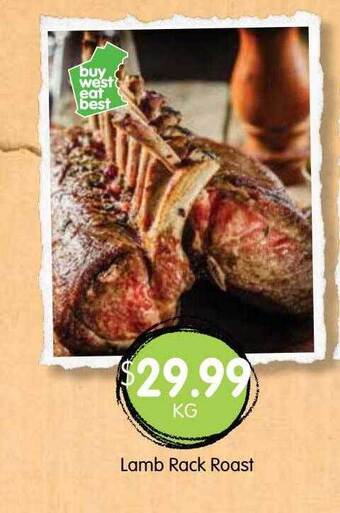 Spudshed Lamb rack roast offer