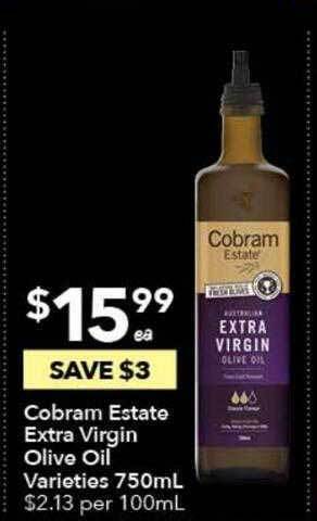 Ritchies Cobram estate extra virgin olive oil varieties offer