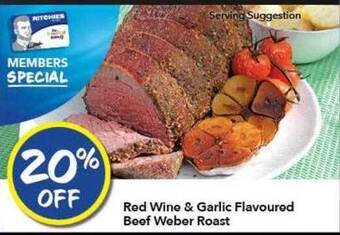 Ritchies Red wine & garlic flavoured beef weber roast offer