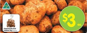 Spar Prepacked brushed potatoes offer