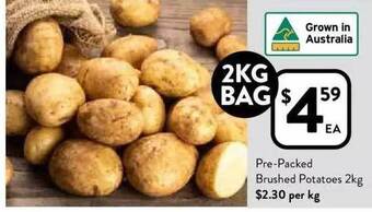 Foodworks Pre-packed brushed potatoes offer