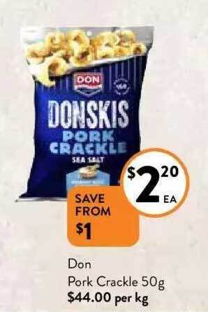 Foodworks Don pork crackle offer