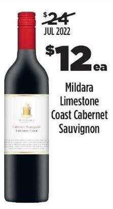 Liquorland Mildara limestone coast cabernet sauvignon offer