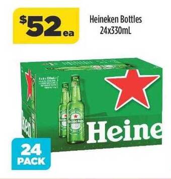 Liquorland Heineken bottles 24x330ml offer