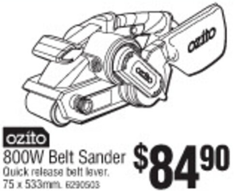 Ozito 800W Belt Sander offer at Bunnings