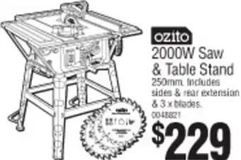Bunnings Ozito 2000W Saw & Table Stand offer