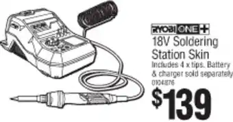 Bunnings Ryobi 18V Soldering Station Skin offer