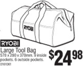 Bunnings Ryobi Large Tool Bag offer