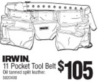 Bunnings Irwin 11 Pocket Tool Belt offer