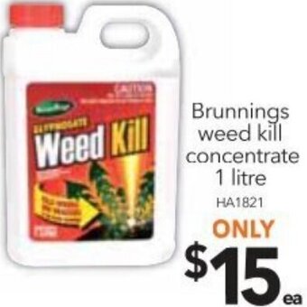 Cheap as Chips Brunnings Weed Kill Concentrate 1 Litre offer