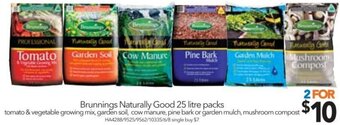 Cheap as Chips Brunnings Naturally Good 25 Litre Packs offer