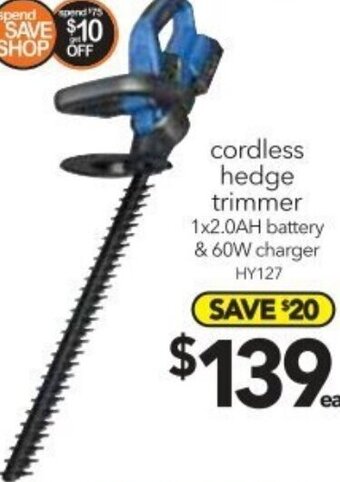 Cheap as Chips Cordless Hedge Trimmer offer