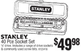 Stanley 40 Pce Socket Set