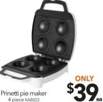 Cheap as Chips Prinetti Pie Maker offer
