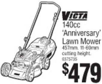 Bunnings Victa 140cc 'Anniversary Lawn Mower offer
