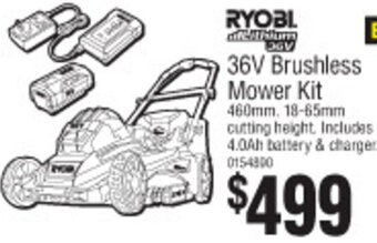 Ryobi 36V Brushless Mower Kit