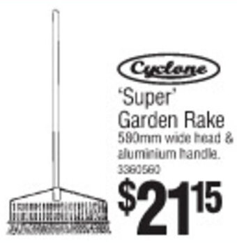 Bunnings Cyclone Super Garden Rake offer