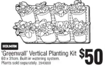 Bunnings Holman Greenwall Vertical Planting Kit offer