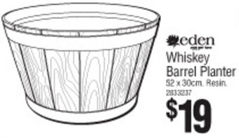 Bunnings Eden Whiskey Barrel Planter offer