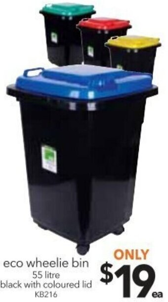 Cheap as Chips Eco Wheelie Bin 55 Litre offer