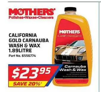 California gold carnauba wash & wax mothers