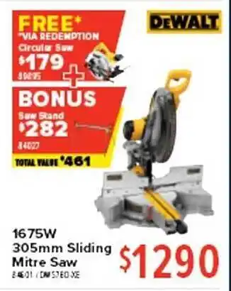 Total Tools 1675w 305mm sliding mitre saw offer